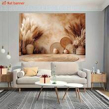 2D Flat Bohemian Style Brown Background Banner, Made Of Polyester Fabric, Suitable For Bathroom Parties, Birthday Parties, And A Great Birthday Gift. Available In Multiple Sizes, Can Be Used As A Backdrop For Couple Photos. Easy To Hang, Ideal For Indoor/Outdoor Celebration, Birthday Party, Holiday Decoration, And Indoor/Outdoor Garden Decor.