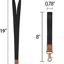 Correa de Mueca Cordn para el Cuello HAKUKU para Llavero para Hombres y Mujeres Con Cierre Metlico Uso llavero, Cadenas de Gafetes, Fundas para Tarjetas, Insignias de Trabajo - negro1 - Ver 7