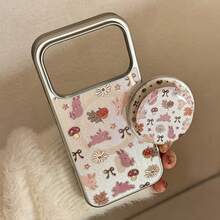 GUCADI 1pc Silver Edged Magnetic Gold-Plated Autumn Rabbit + Autumn Rabbit Gold-Plated Magnetic Stand, Silver Edged Gold-Plated Rabbit Phone Case Compatible With Apple 17 Pro Max, 16, 15 Magnetic Stand, Compatible With Apple 17 Pro Max, 15 Magnetic Stand, 16, 14, P70 - Multicolor - View 12