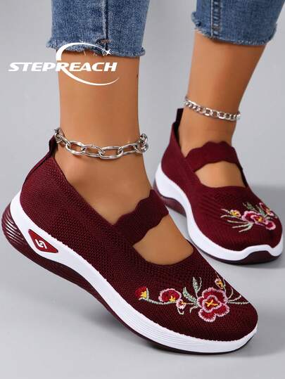 STEPREACH Nuevos tenis casuales para mujer, de tela de malla transpirable, cómodos, duraderos, ligeros y de fácil deslizamiento para conducir
