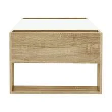 Modern Coffee Table 105 X 60 X 40 Cm - Partially Glossy, With Drawers And Open Compartments - White - View 9