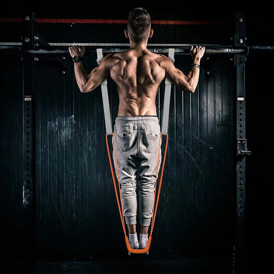 1条TPR材质阻力带，男女通用辅助带，适用于举重带、坐姿锻炼和身体拉伸