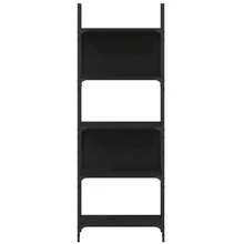 Libreria vidaXL a 5 ripiani, nera, 60,5x24x166,5 cm, in legno ingegnerizzato - nero - Visualizzare 5