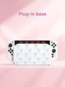 1个蓝色蝴蝶结波点设计保护套，兼容Switch第二代（2025），Switch 2/Switch NS/Switch OLED/Lite，Switch游戏机配件，全套包含便携包、卡槽底座，是送给Switch玩家的最佳礼物。 - 彩色 - 查看 15
