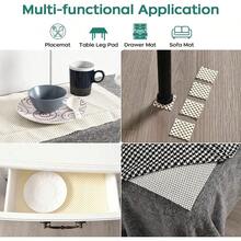 Almohadilla antideslizante para alfombra de 2.5 x 13 pies, almohadillas para orejas extra gruesas para alfombras de rea y suelos de madera dura, mantiene tus alfombras seguras y en su - 26x13 rectangular - Ver 6