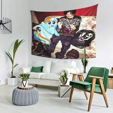 Sematary Tapestry - Gothic Punk Wall Hanging Decor With Rocker Design, Poster For Living Room, Bedroom, Office - Easy Hang No Electricity Needed, Room Decoration, Edgy Artwork, Durable Fabric, Unique Artwork, Alternative Style Lovers - 1PC - 查看 5