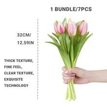 Flower Realm Artificial Tulips Real Touch, High-Quality Best Seller For Hotel, Office & Home Decorations, Wedding Bouquets, Dining Table Decor, Valentine's Day - Multicolor - View 3