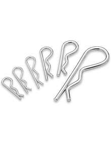 100PCS R-Type Fixed Pin. Classified As Spring Clamp Connection Pins, Opening Plug Pins, Closing Opening Pins. Suitable For Engineering Operations, Home Decoration, And Outdoor Repair Use. - Silver - View 13