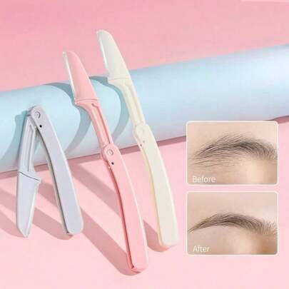 1PC  Folding Eyebrow Trimmer Eyebrow Scraper Female Anti-Scratch Beginner Set Can Replace The Blade