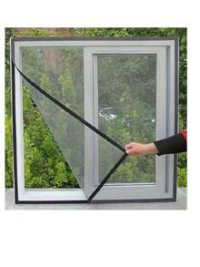 Black Fiberglass Invisible Mosquito Net, Anti-Mosquito Window Screen, Mesh Breathable Thin Gauze - Black - View 9