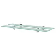 vidaXL Murales etageres 2 unidades Verre 70x20 cm 8 mm - Blanco - Ver 1