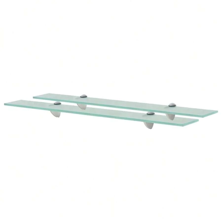 vidaXL Murales etageres 2 unidades Verre 70x20 cm 8 mm - Blanco - Ver 1