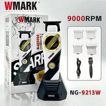 Wmark 专业理发器，9000 转/分钟电动理发器，无线理发器套装，可调节理发器带充电底座，男士理发器 NG-9213W - 彩色 - 查看 3