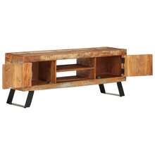 vidaXL Móvel de TV 112x30x45 cm com recuperação maciça - Multicolorido - Ver 3