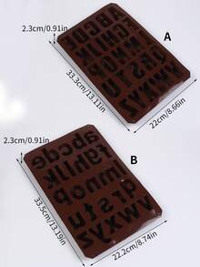 大型3D大写英文字母混凝土/水泥/石膏模具，硅胶模具，适用于蜡烛制作、建筑、环氧树脂 - 彩色 - 查看 2