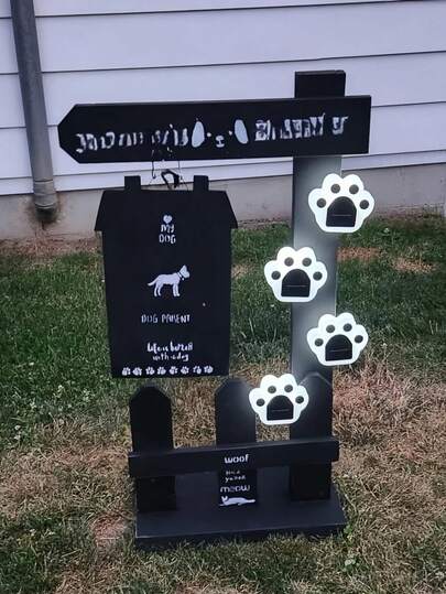 4 יחידות/1 יחידות אורות סולאריים חמודים עם טביעות רגליים, אורות גינה עמידים למים, אורות חוץ סולאריים, אורות LED, אורות טביעות רגליים לכלבים/דובים/חתולים, אורות לילה, אורות חיישן אוטומטי, מתאים לשבילים, ערוגות פרחים, מדשאות, חצרות, אידיאלי ליום האהבה, חגים, אוהבי חיות מחמד, התקנה על הקרקע והדבקה