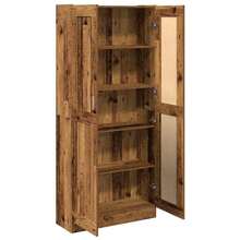 vidaXL Buffet haut vieux bois 82,5x30,5x185 cm bois d'ingénierie - Castano - Visualizzare 6