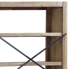 vidaXL Library 7 livelli 80x30x200 cm Bois solid d'acacia - Castano - Visualizzare 6