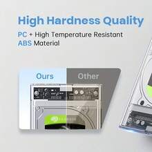 Casing Hard Drive Eksternal 2,5 Inci, USB-C 3.1 Gen 2 ke SATA III 6Gbps, Casing Transparan Tanpa Alat, Kompatibel dengan SSD/HDD 2,5 Inci 7mm/9,5mm - Clear - View 4