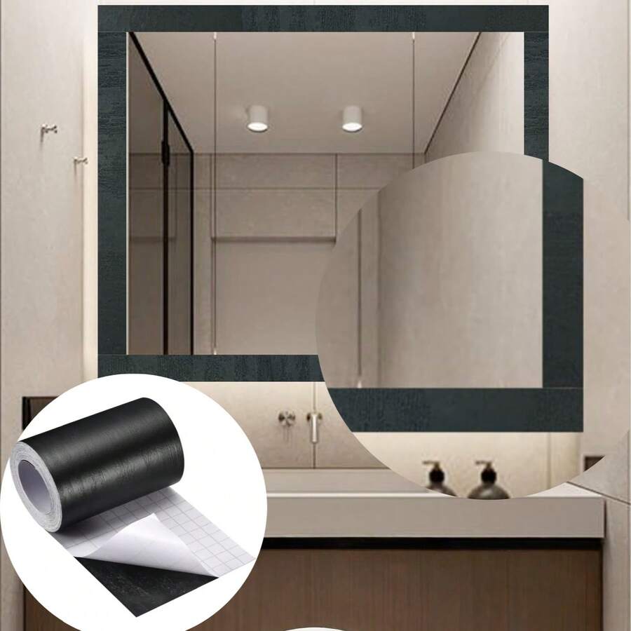 1 Stück wasserfeste selbstklebende PVC Sockelleiste - moderner nordischer Stil, Holzmaserung Textur, einfache Installation, geeignet für Wohndekoration