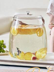 1 bình rót đồ uống, bình đựng nước lạnh, bình rót nước, bình nước ép có vòi, bình rót bia/nước ép/nước chanh tại nhà kèm đá viên [Không kèm chân đế] - Nhiều màu - Xem 4