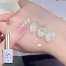 MIANEL 12ML 粉藍白綠系列 爆閃亮片凝膠指甲油 2026新款熱銷 雲錦鑽石凝膠指甲油 凝膠指甲膠 冬季美甲 綠色指甲 粉色指甲 白色指甲 紅色指甲 需搭配UV美甲燈 - 彩色 - 查看 4