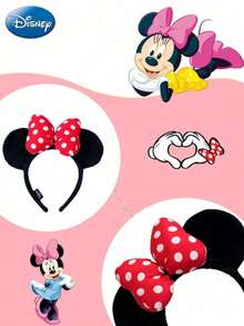 1pc Disney Minnie Mouse Ear Headband With Bow Design, Princess Costume Accessory, Suitable For Parties, Birthdays, Carnivals (Some Accessories Randomly Shipped), Perfect Gift, Birthday Gift, Ideal For Various Festivals, Fashionable Item, Luxury Choice. Perfect Gift For Friends Or Partners, Valentine's Day Decoration, Ideal Choice, Party Gift. - Multicolor - View 1