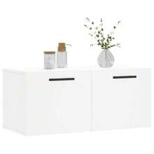 vidaXL Armadio murale bianco 80x36.5x35 cm ingegneria del legno - Bianco - Visualizzare 3