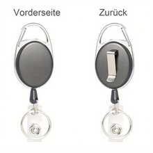 可伸缩打火机钥匙扣，带夹子，经典打火机套，方便实用（黑色）