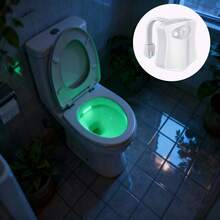 Đèn ngủ LED cảm biến chuyển động cho nhà vệ sinh, đèn phòng tắm nhiều màu sắc có thể điều chỉnh, dễ dàng chiếu sáng khu vực nhà vệ sinh, lắp đặt tiện lợi cho nhà ở, phòng tắm, trang trí phòng tắm hiện đại (Không bao gồm pin) - ánh sáng màu - Xem 7