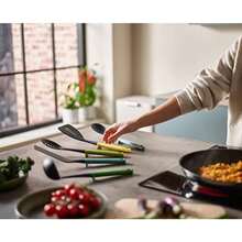 Joseph Joseph Duo 5-Piece Utensil Set With Integrated Tool Rests: Vibrant Set With Solid And Slotted Spoons Turners And Ladle Hygienic Design Heat-Resistant Perfect For Hanging Storage - Opal - Xem 5