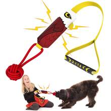 Juguete interactivo de tira y afloja para perros de 78,74 cm con chirrido fuerte, juguete de cuerda para el entrenamiento de cachorros, masticación y alivio del aburrimiento, adecuado para perros medianos