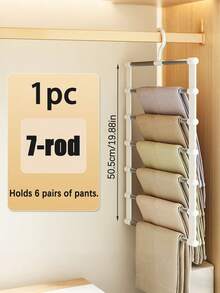2件装多层多功能裤架 - 节省空间可折叠设计，适合有效整理衣橱，塑料多层裤架，适用于牛仔裤、打底裤和休闲裤，家用裤架，无缝防滑收纳，易于组装，是节日准备和换季衣橱管理的理想之选；非常适合情人节、母亲节和正式场合。 - 彩色 - 查看 12
