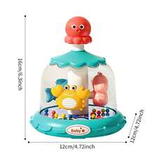 Children's Toy Insect Carousel Playground Bouncing Ball, Interactive Early Education Animal Press & Rotate Toy - Colorful Rotating Cognitive Game, Cultivate 3M+ Toddler Fine Motor Skills, Birthday Christmas Gift - Multicolor - View 6