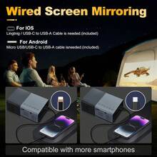 Mini proyector, proyector portátil pequeño. Adecuado para regalos, proyector de video, películas en interiores y juegos. Con control remoto. Compatible con teléfono inteligente, portátil, PC(J9-B) - por defecto - Ver 5