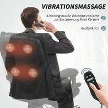 Massage Chair/Office Chair With Massage Function, Footrest Included, Adjustable Height, 64 Cm X 70 Cm X 118 Cm, Black - Black - View 4