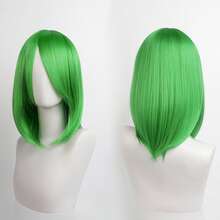 Karida 14-Inch Synthetic Fiber Cosplay Wig With Bangs, Layered Straight Hair, Unisex Cosplay Wig, High Density, Natural-Looking Cosplay Wig For Men And Women