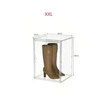 1pc Acrylic Transparent Storage Box, Minimalist Design, Multi-Size Stackable Dustproof Organizer Box, Book/Bag/Figurine Display Case - Clear - View 7