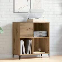 vidaXL Armário à disques chêne artesanal 84,5x38x89 cm feito de engenharia - Castanho - Ver 3