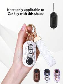 2pcs Fashion New Fiat TPU Key Case Cover Set, Fit For 500/Ducato/Panda/Fiorino Etc, Scratch-Resistant Protective Cover (Please Confirm Key Shape Before Ordering, More Models Available In Store) - 3 - View 1