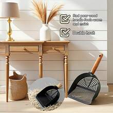 1个不锈钢猫砂铲，专为细颗粒猫砂设计，大号，方便铲取细小猫砂。