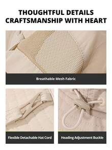 CAMEL CROWN Wide Brim Bucket Hat, Summer UV Protection Sun Hat, Denim Hat, Hiking Cap - Khaki - View 4