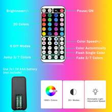 HBOWMDJIA 16ft-100ft Led Strip Lights For Room Decor, With 44-Key Remote And App Control, Change Color In Sync With Music, Timing Setting, Adjustable Brightness, Led Lights For Bedroom, Living Room, Game Rooms, Kitchen,TV Backlight, Halloween Party Decor, Christmas Gifts - 多色光 - 查看 8