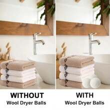 6pcs Reusable Wool Dryer Balls, Natural Fabric Softener, Laundry Dryer Accessories, Help Reduce Static And Shorten Drying Time, Gentle On Clothes, Ideal For Daily Home Laundry, Perfect For Dorm, College Student, Laundry Room Essentials - Multicolor - View 9