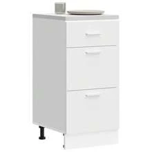 vidaXL Meuble bas "Lyon" Blanc 40 x 46 x 81,5 cm Bois d'ingénierie - Blanc - Voir 1