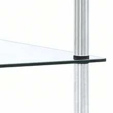 vidaXL 4-stufiges Regal, transparent, 40 x 40 x 100 cm, gehärtetes Glas - Weiss - Übersicht 3