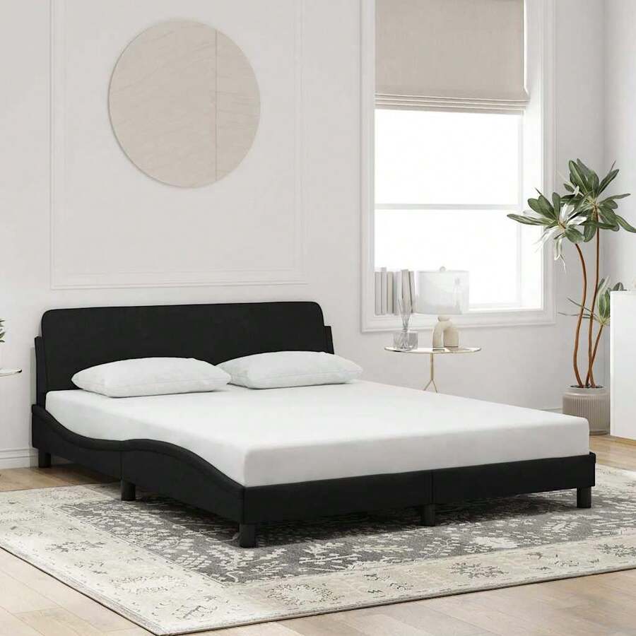 vidaXL Cuadro de iluminación Dover noir terciopelo 160x200 cm - Negro - Ver 1