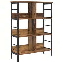 vidaXL Étagère Bois Ancien 82 x 32 x 112 cm Bois d'ingénierie - Tabac - Voir 2