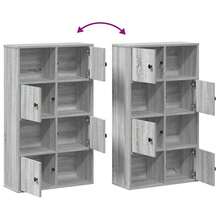 Bibliothèque VidaXL Sonoma Gris 60x24x101,5 cm, fabrication en bois. - Gris - Voir 8