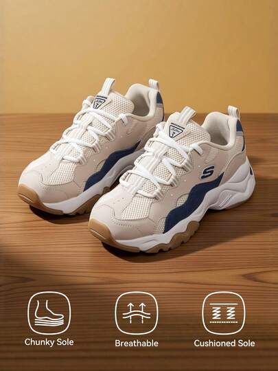 Skechers D'LITES 3.0 女士时尚系带运动鞋、透气休闲运动鞋、运动训练和跑步鞋、户外旅行鞋